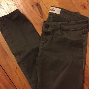 Colored denim - olive green